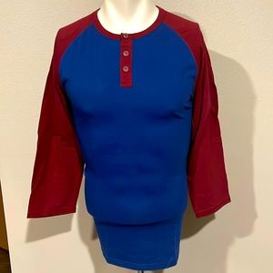 OLD NAVY LARGE HENLEY LONG SLEEVE TSHIRT